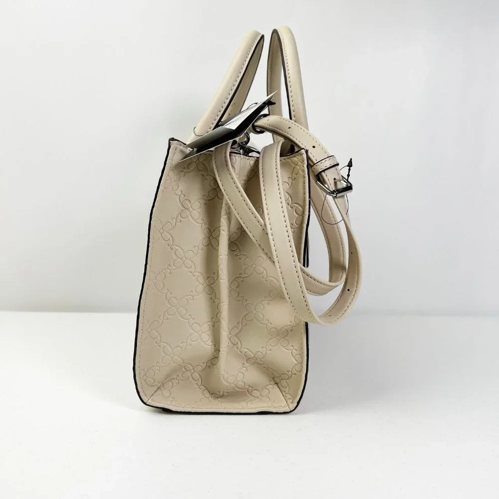 New Nine West Women's Allyce Signature Shoulder Bag, Handbag, Purse Jet Beige - Picture 4 of 10